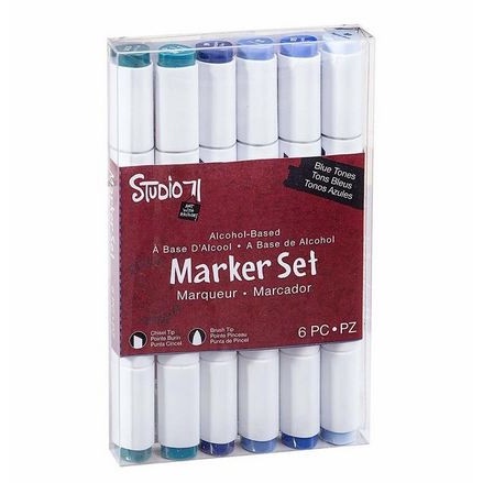 

TOUCHNEW Sketch Art Marker Set Alcohol Based Dual Tips 6pcs - 003