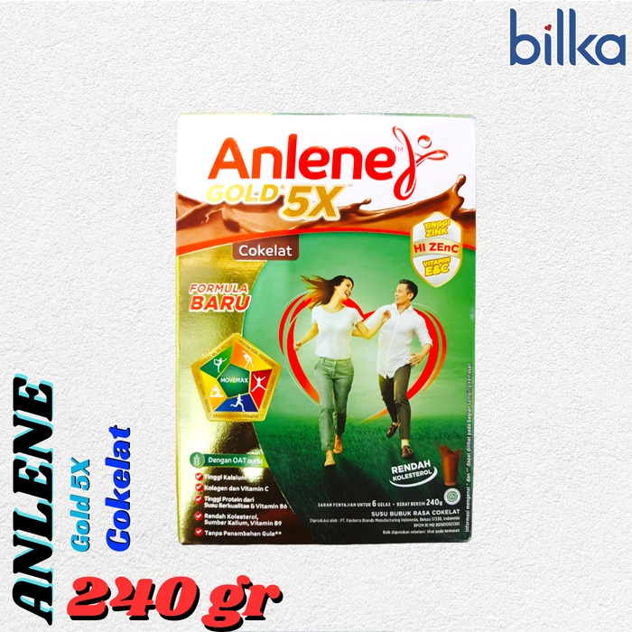 

ANLENE Gold 5X Cokelat 240gr