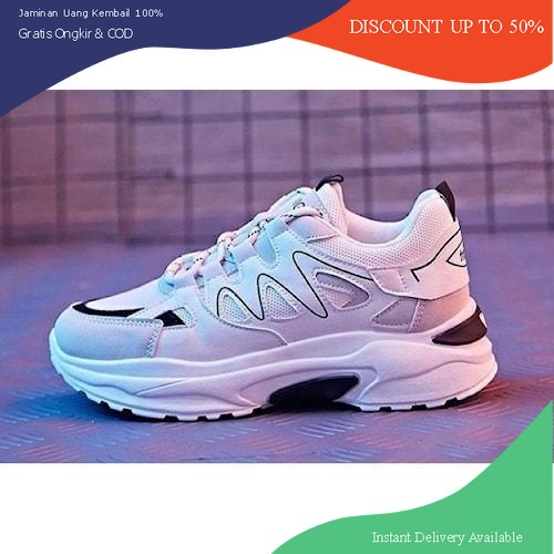 PVN Sepatu Cewek Wanita Kasual Olahraga Running Tinggi Import Premium Quality shoes Sport Trendy K-F