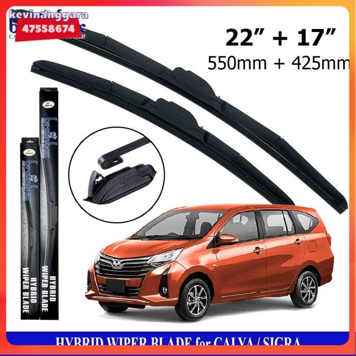 HIGH QUALITY Hybrid Wiper Blade Calya Sigra Wiper Mobil Karet