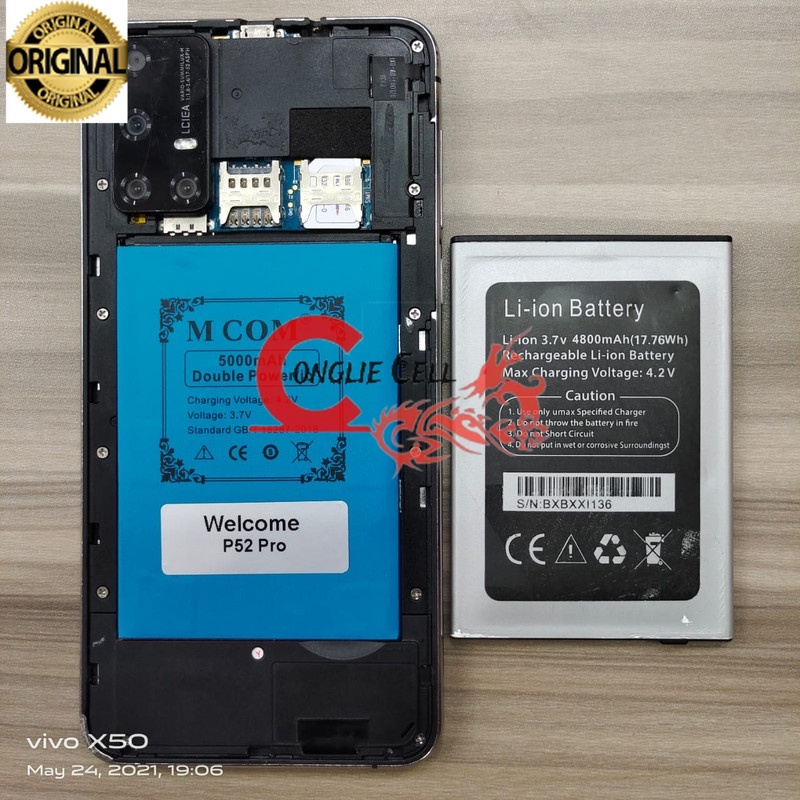 Battery Batre Batere Baterai Double Power Mcom Welcome P52 Pro Kapasitas 5000 mah
