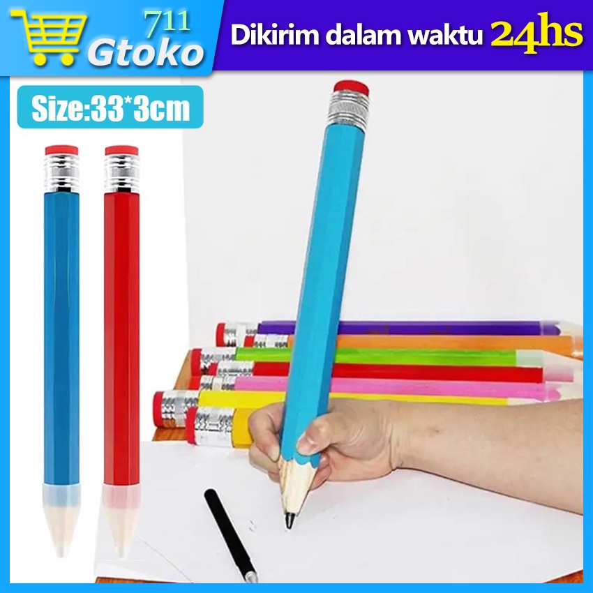 

Pensil HB Jumbo Pencil Besar Kado Hiasan Dekorasi 33 cm