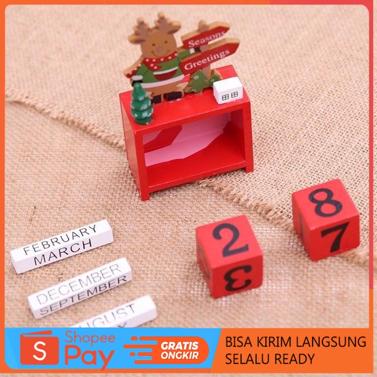 

Diskon Natal Promo Akhir Tahun Kalender Kayu Santa Rusa Deer Natal Christmas Pajangan Tukar Kado Hampers Parcel Ready Promo 12.12