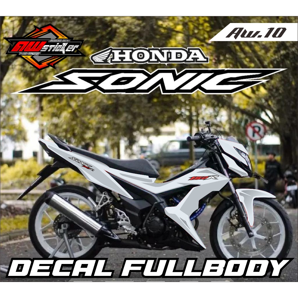 (COD)CODE 10  HONDA Sonic 150r Full Body Stiker Sonic 150r Full Body Striping Honda Sonic 150r Road 
