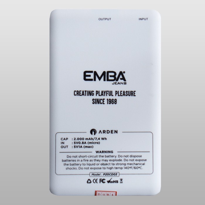Emba Jeans - Power Bank 2000 mAh Special Edition