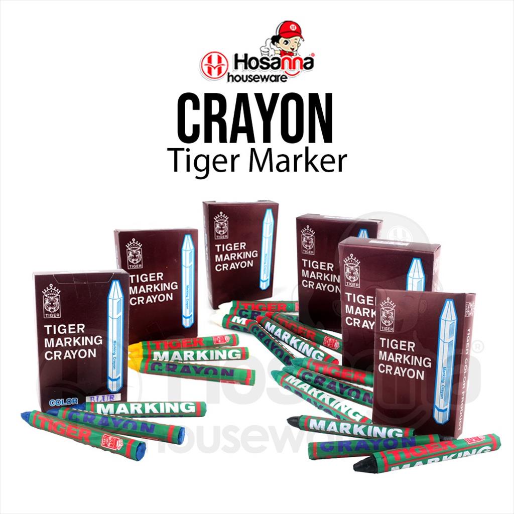 Crayon Tiger / Crayon Kayu Isi 12pcs / Crayon Besi Serbaguna