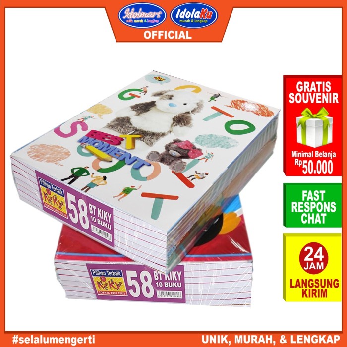 

IDOLMART Buku Tulis KIKY isi 58 Lembar Isi 10 Buku Gratis Sampul 10 lm - cowok
