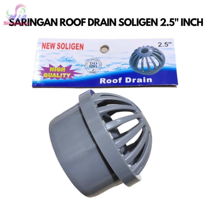 SARINGAN TALANG AIR GOT ATAP RUMAH ROOF DRAIN PVC SOLIGEN 2.5 INCH MAJ SARINGAN TALANG AIR ROOF DRAI
