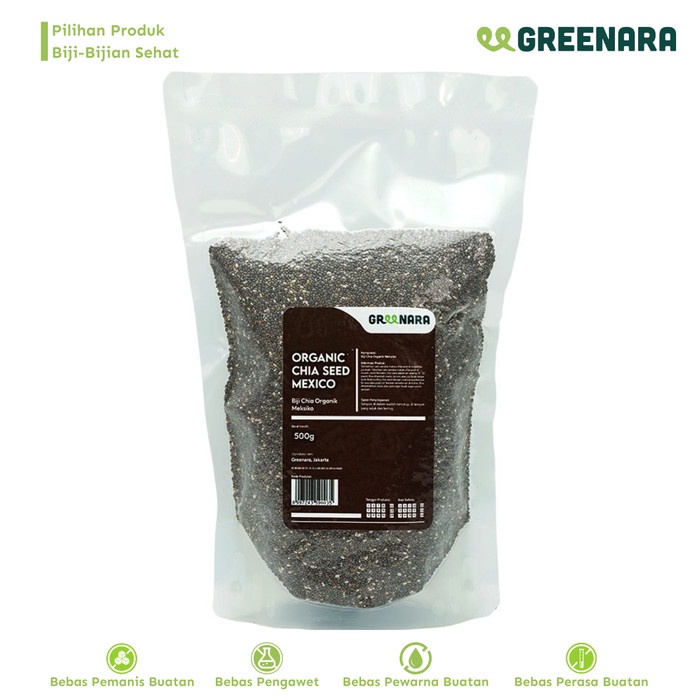

[KUALITAS TERBAIK] Biji Chia Organik Mexico 500gr / Organic Chia Seed Mexico Premium