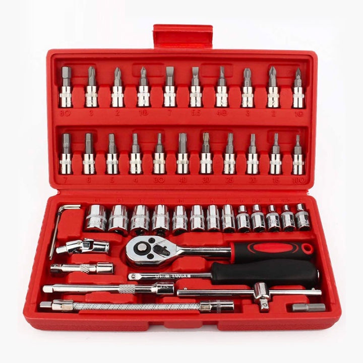 Kunci Sok Socket Set 46 Pcs / Socket Wrench Set