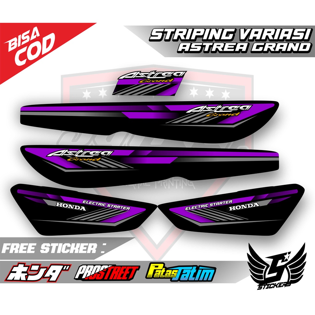 STRIPING VARIASI ASTREA HONDA GRAND / STICKER LIST MOTOR ASTREA GRAND STICKER LIST MOTOR ASTREA