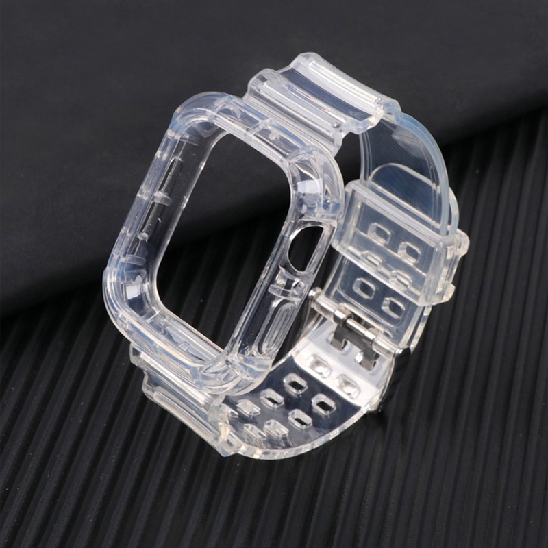 new product transparent strap for watch t500 t55 t500plus iwatch hw22 w26 iwo 46mm 45mm 41mm 42mm