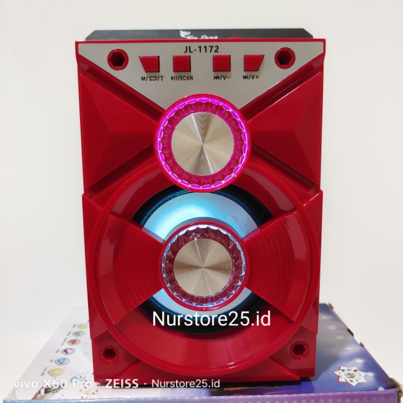 Speaker Bluetooth JINLONG JL-1172 Super Bass  Musik Box Bluetooth Full Bass Radio TF Card BT AUX Aud