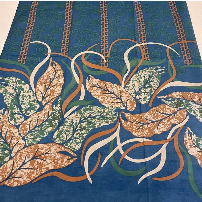 Kain Batik 2 Meter Pekalongan Motif Godong Asik Merah Hijau Hitam Biru Meteran Katun