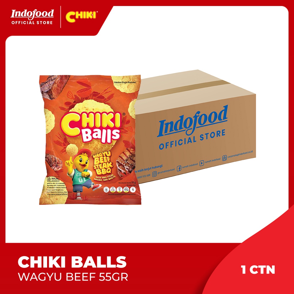 

1 ctn - Chiki Balls Wagyu Beef 55gr