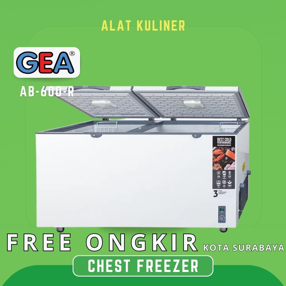 Chest Freezer 500 Liter Gea Ab-600-R Kulkas Chest Freezer Box Original