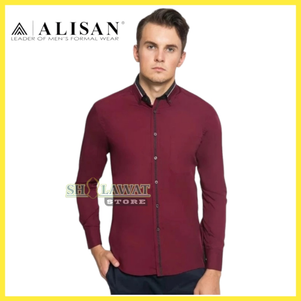 Alisan Slimfit Lengan Panjang / Kemeja Alisan Jumbo / Alisan Putih / Kemeja Alisan Lengan Panjang / 