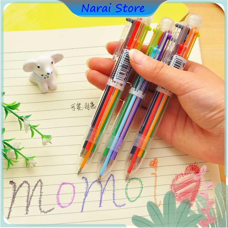 

Pulpen 6 in 1 Pena Bolpoin Multi Warna Warni