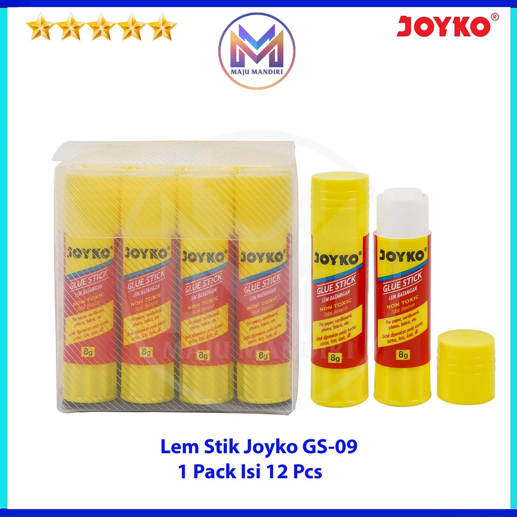 

Lem Stik Joyko 8gr Isi 12 Pcs / Glue Stick GS-09 / Lem Putar 8 Gram