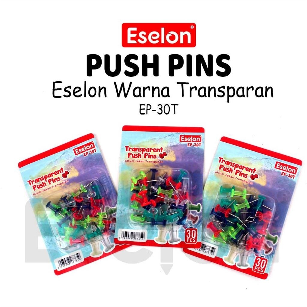 

[ES.JKT] Push Pins Warna Transparant EP-30T/ Paku Push Pin Eselon EP-30T