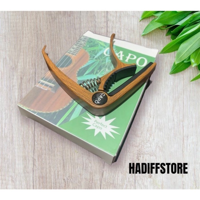 Capo Gitar Bahan Zinc Alloy and Pin Puller Akustik Elektrik Nylon - Hitam, Capo