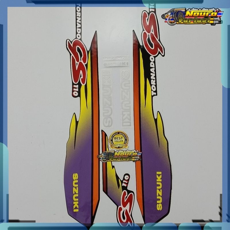 Stiker Striping Suzuki gs tornado 110 ungu bagus