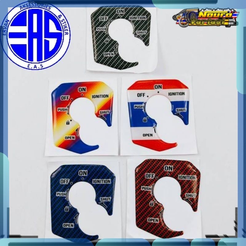 Stiker EMBLEM LOGO HONDA SONIC 150 R  CB150 R CB 150 R LOGO TUTUP KUNCI  KONTAK KARBON HITAM KUALITA
