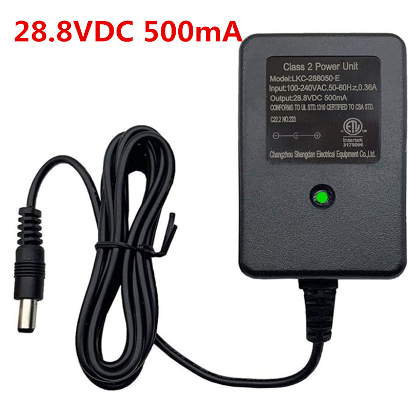 28.8V DC 500mA Charger  24 Volt Battery Charger for Kids Ride On Toys Disney Carriage Buggy Car Chil