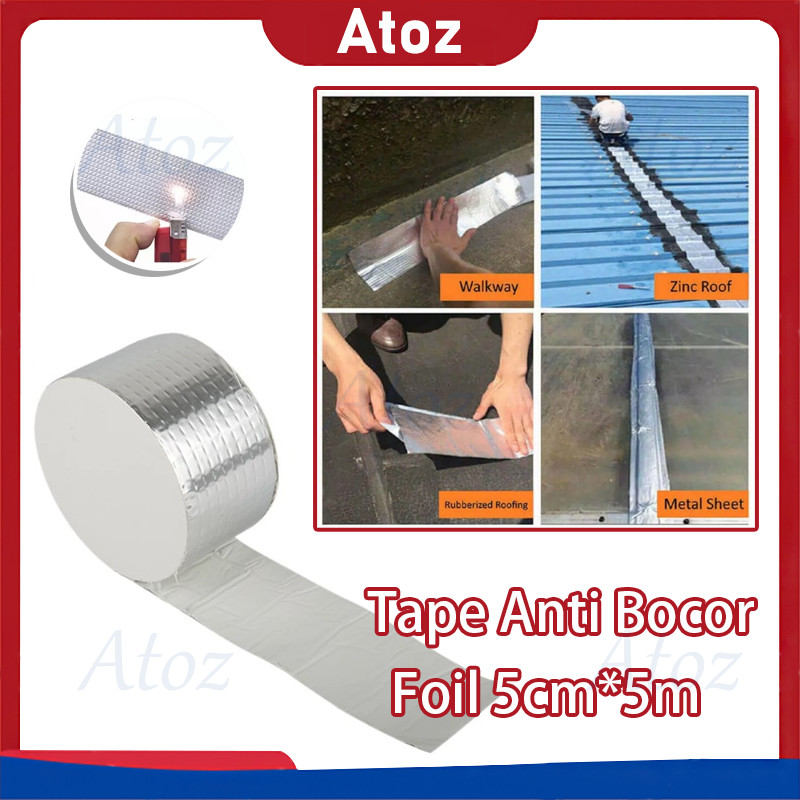 aluminium tape waterproof / lakban anti bocor / aluminium foil perekat tape