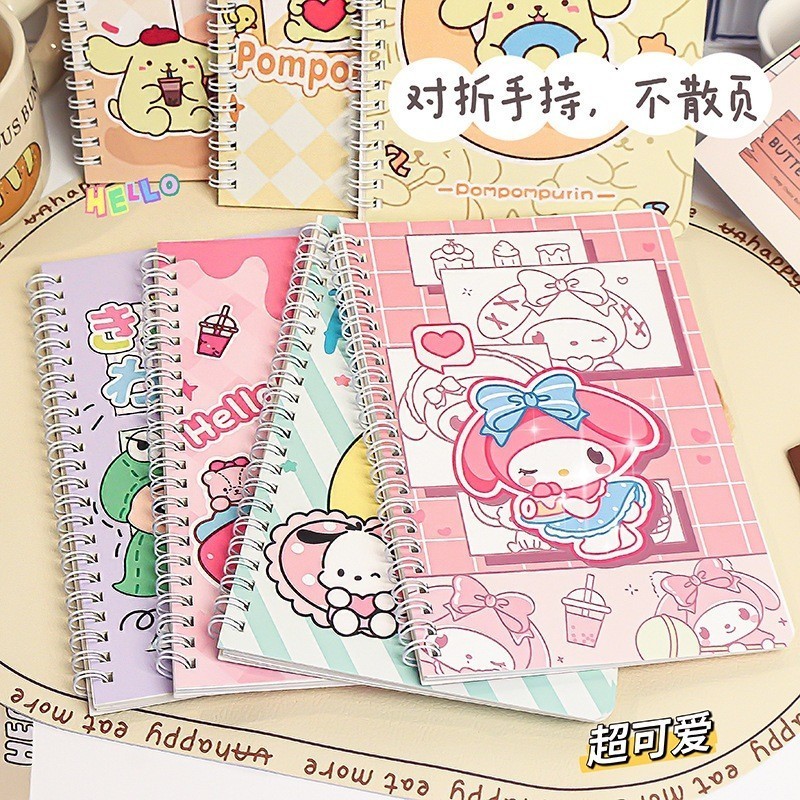 

Buku Tulis / Notebook A5 Ring Sanrio Melody Kuromi Cinnamonroll isi 60 lembar