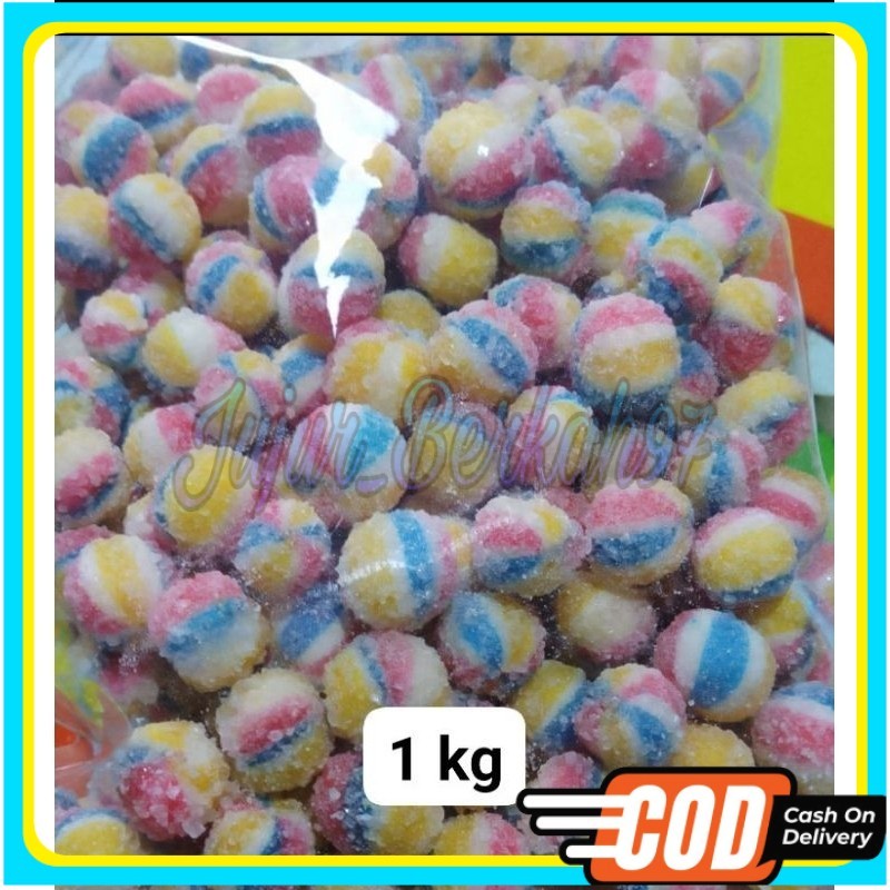 

Permen Marble Bola Pelangi 1 kg halal