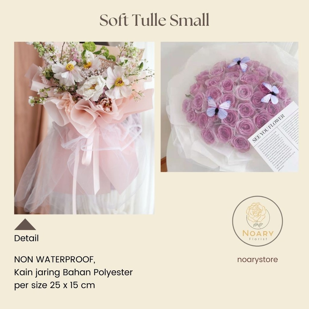 

SOFT TULLE SMALL 25 x 15cm / CRAFT / KERTAS BUKET / CELLOPHANE