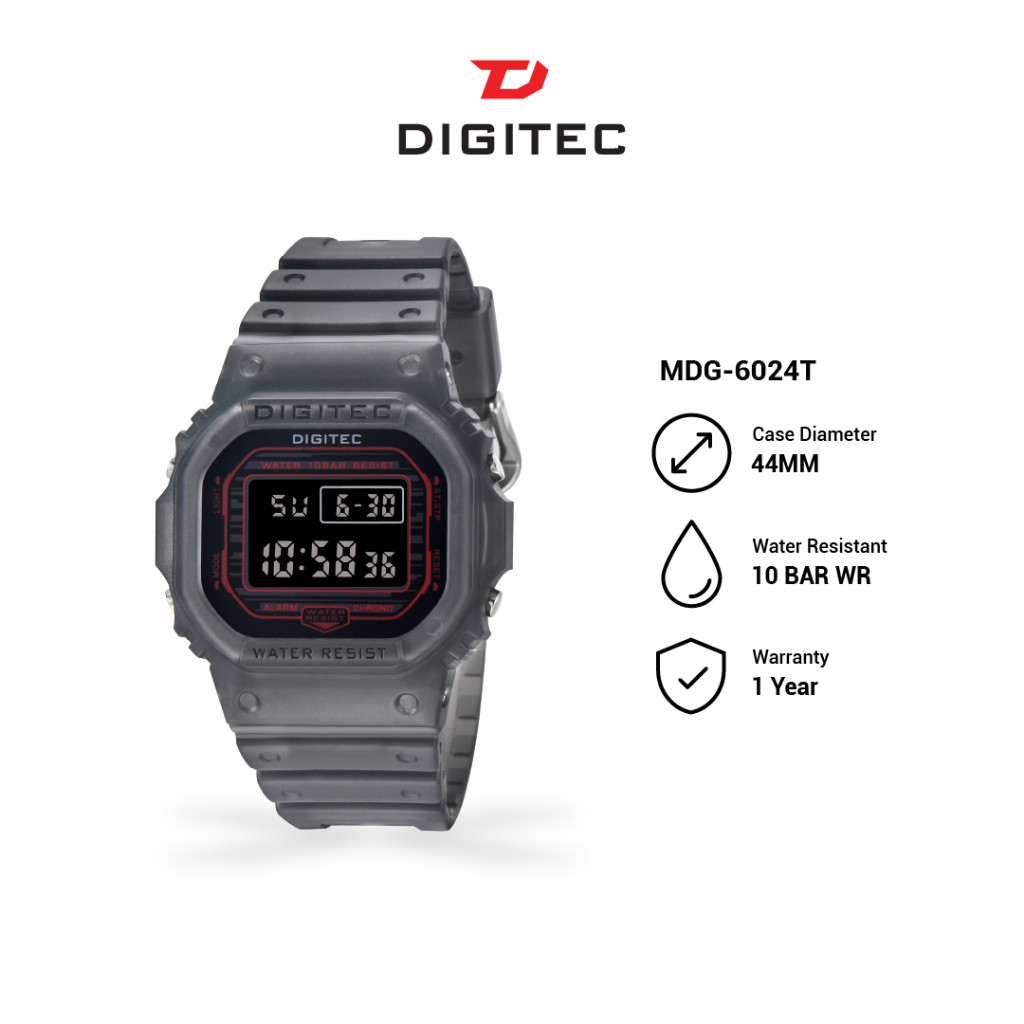 Original DIGITEC Jam Tangan Digital Pria MDG-6024T Water Resist