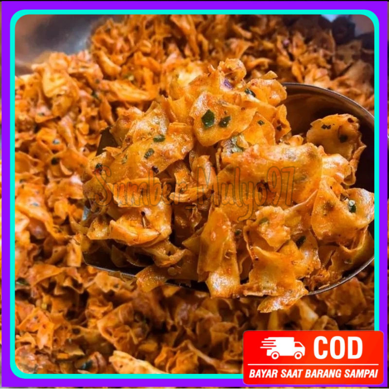 

1KG- KERIPIK SINGKONG KRIWIL PEDAS DAUN JERUK renyak tidak alot