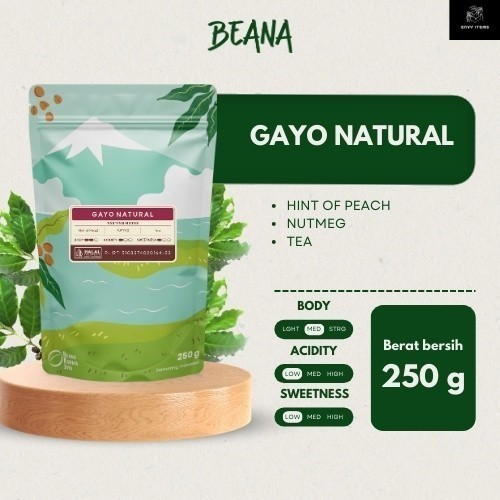 

Arabica Gayo Natural Coffee Roasted Beans | Biji Kopi Bubuk 250gr - Beana Roastery Semarang