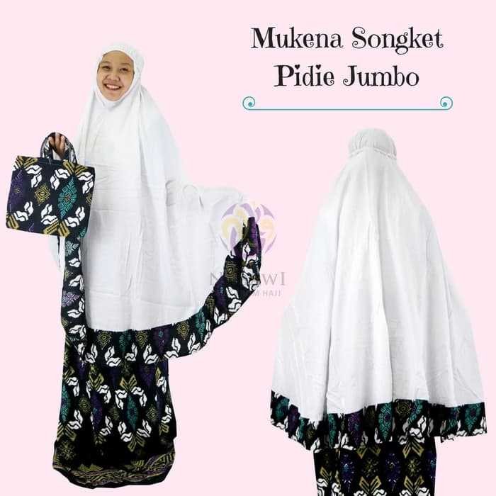 

Mukena Setelan Katun Bali Songket Pidie Jumbo