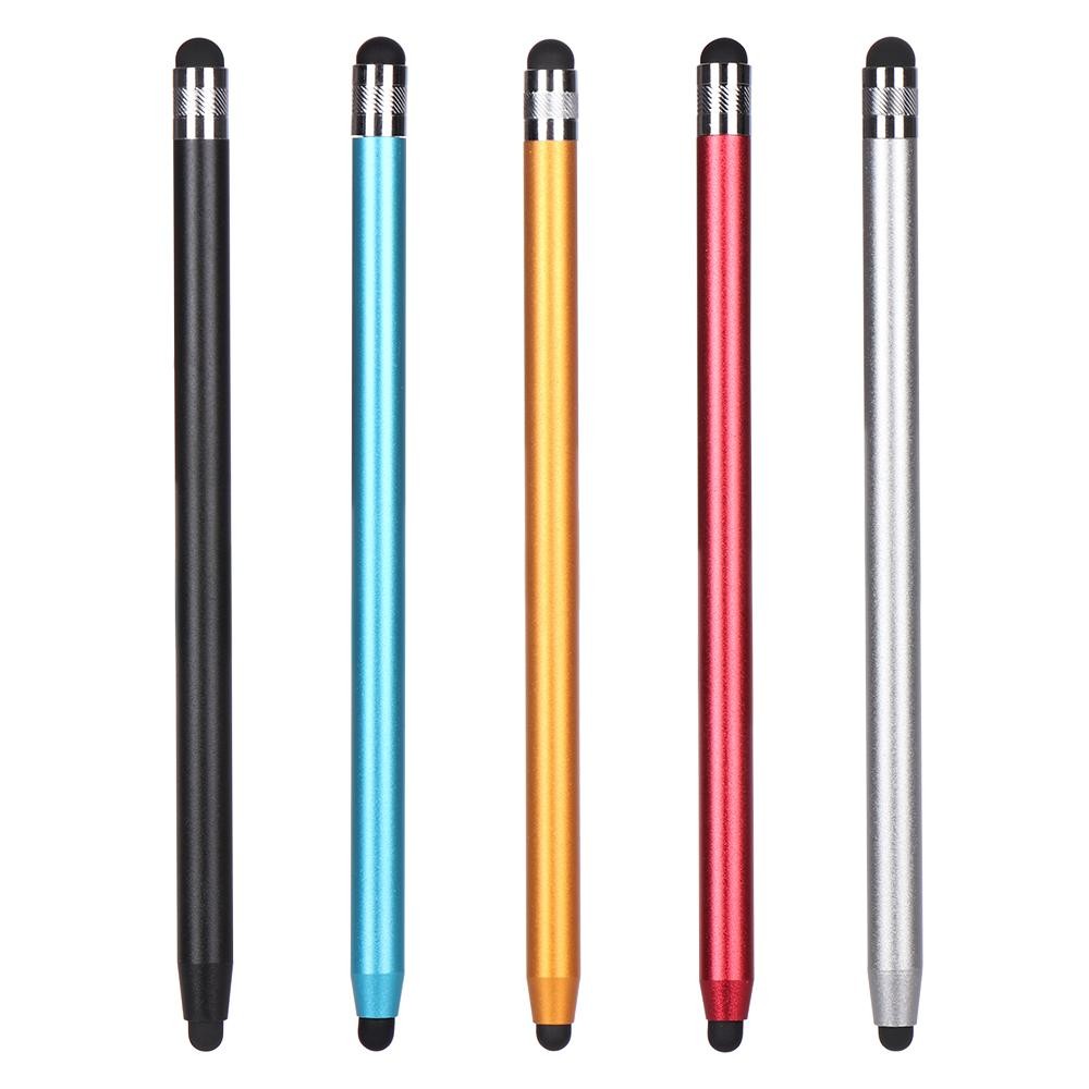 

14cm Universal Pencil Double Dual Silicon Head Touch Capacitive Screen Stylus Caneta Capacitiva Pen For Ipad Tablet Smartphone