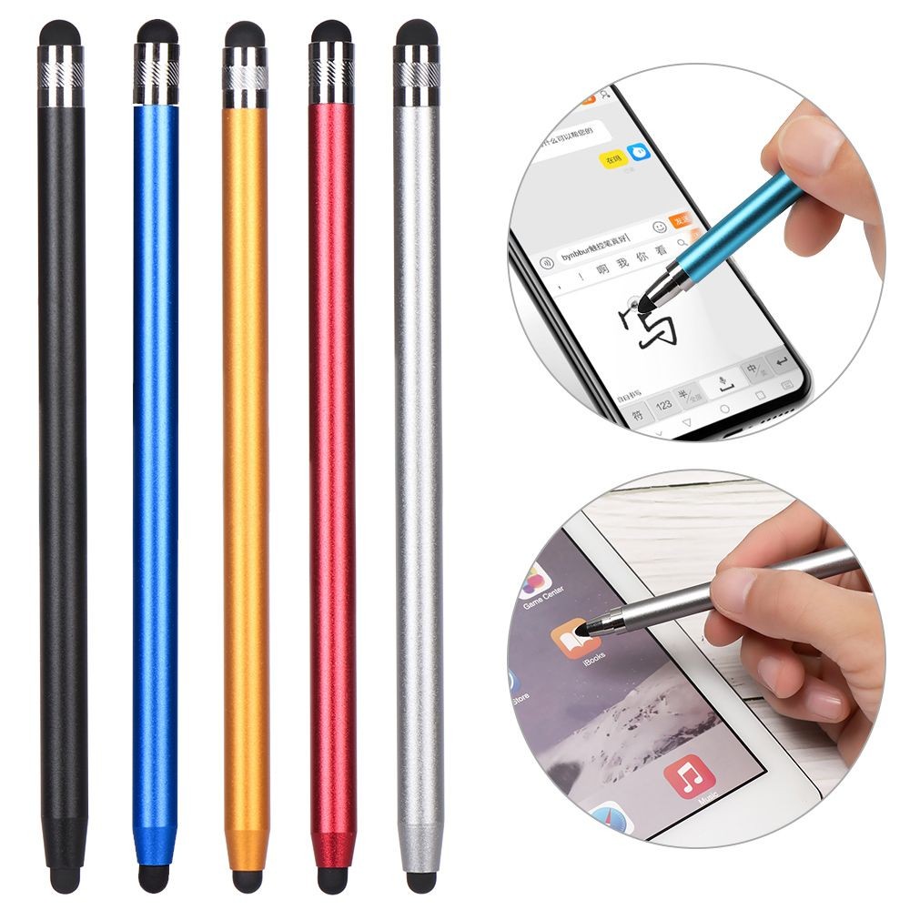 

Portable Accessories Tablet Phone Universal Dual Silicone Tips Touch Screen Pen Capacitive Stylus Drawing Pen