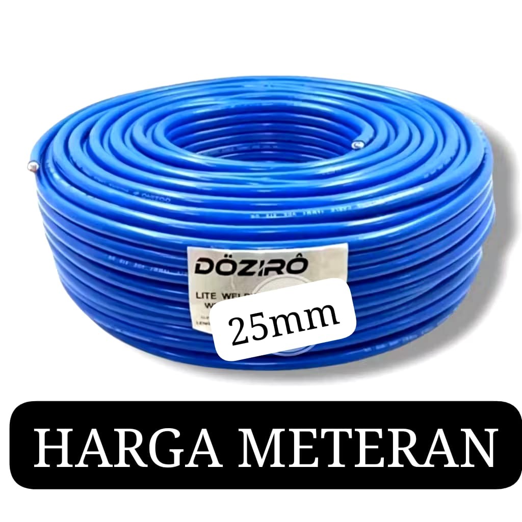Kabel Las Doziro 25mm/Kabel Las DOZIRO biru/Kabel las campuran Doziro 25mm(METERAN)