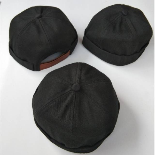 Model Terbaru Topi Peci Topi Miki Hat Topi Kekinian Pria Topi Peci Laki Laki Kopiah - Hitam