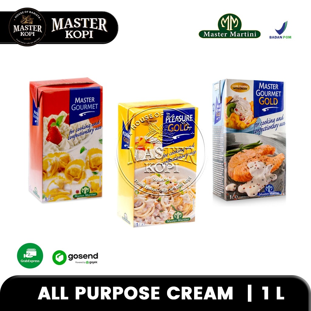 

Master Gourmet Cream / Pleasure Gold / Cooking Whipping Non Dairy Cream 1 Liter (KHUSUS INSTANT)