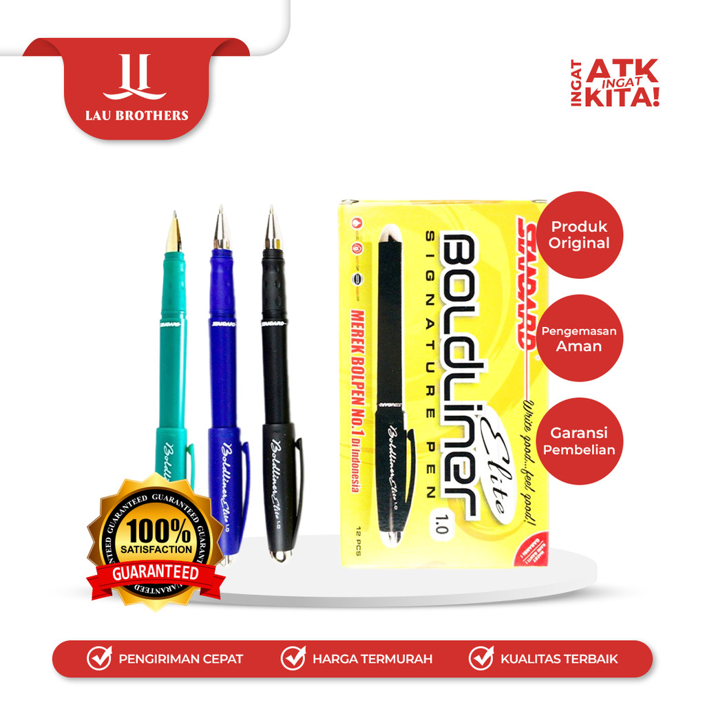 

STANDARD PULPEN BOLDLINER ELITE 1.0mm (1LSN/ 12PCS)