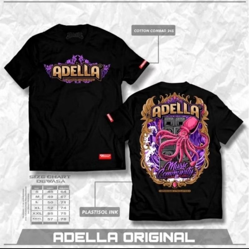 Kaos T-Shirt ADELLA CUMI CUMI TERBARU ORIGINAL 100% |Baju Distro Pria Wanita Cotton Combed 24s ~ FRE