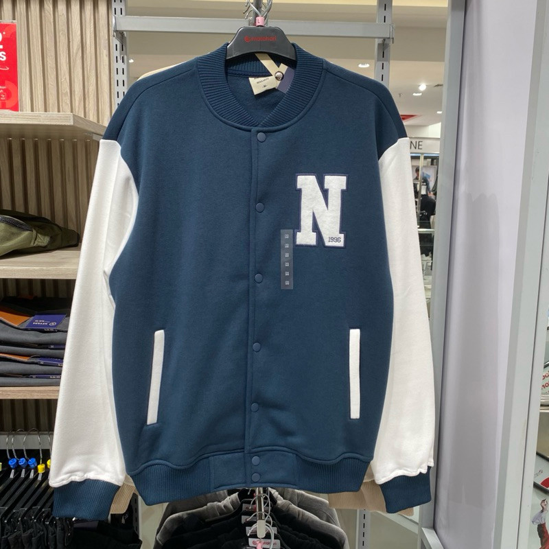 Nevada Jacket Baseball Pria Bomber Vintage Size S-XL