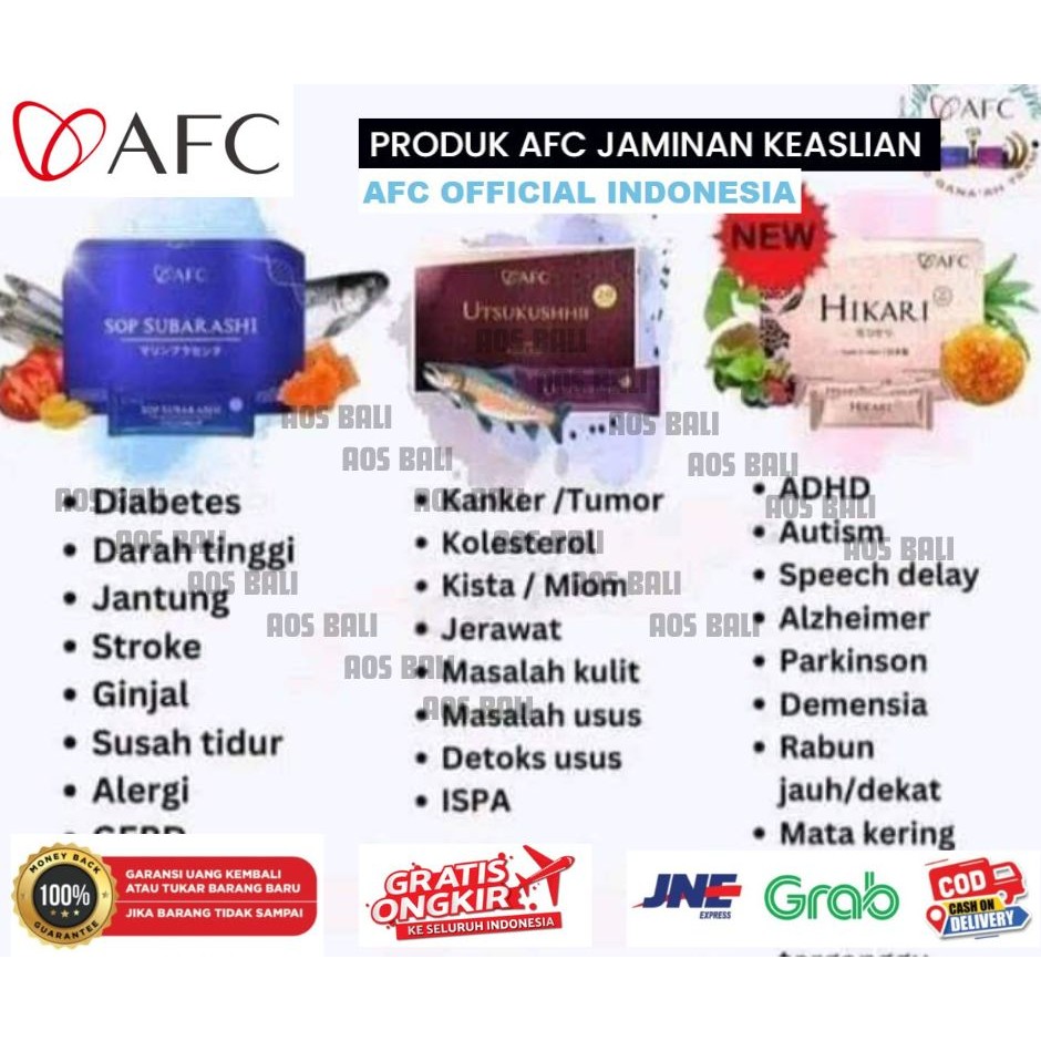Paket Sop Subarashi dan Utsukushhii Gold serta HIKARI AFC Original 100% ASLI JEPANG bergaransi