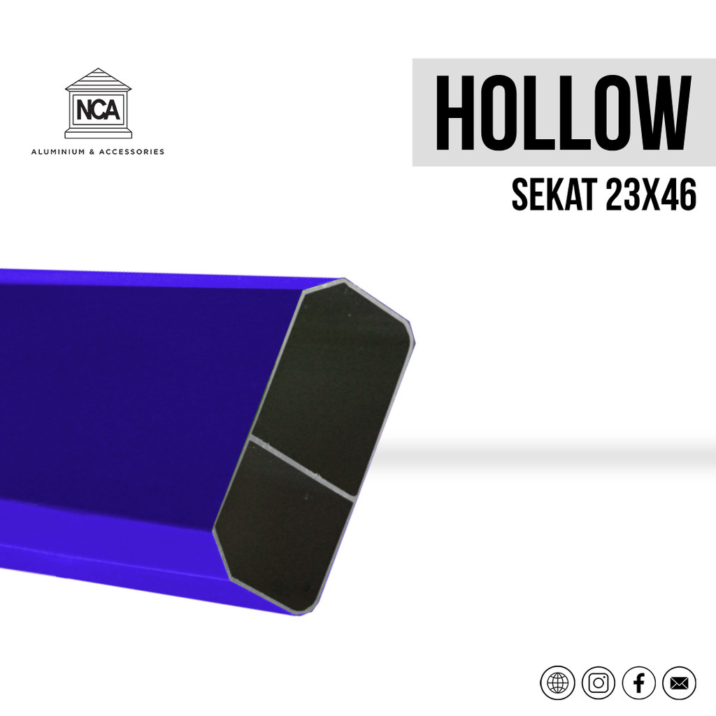 Hollow Sekat Ukuran 1 Meter/Aluminium Batangan