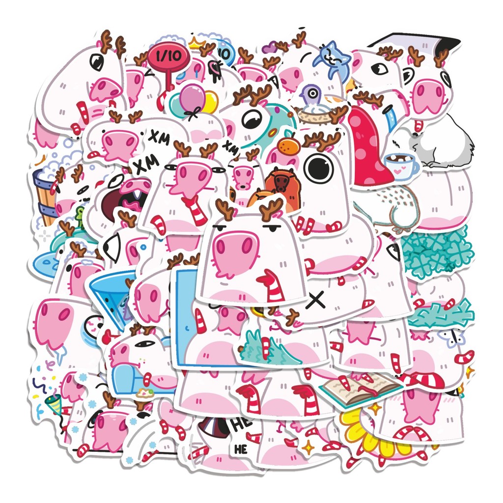 

COD 50 Pcs Stiker SNOW PEEBEE Lucu Anti Air Untuk Dekorasi Notebook Sepeda Skateboard Handphone