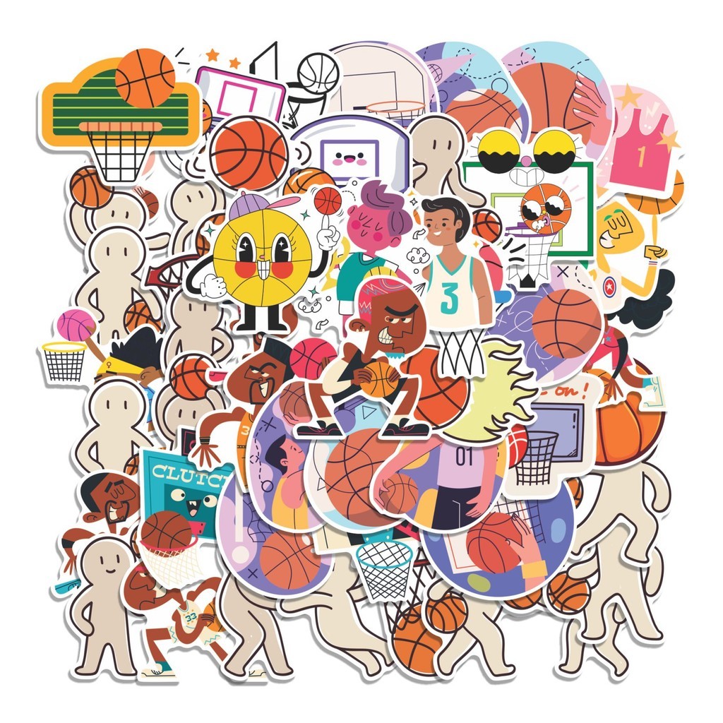 

COD 50 Pcs Stiker Basket Ball Animasi Lucu Anti Air Untuk Dekorasi Notebook Sepeda Skateboard Handphone