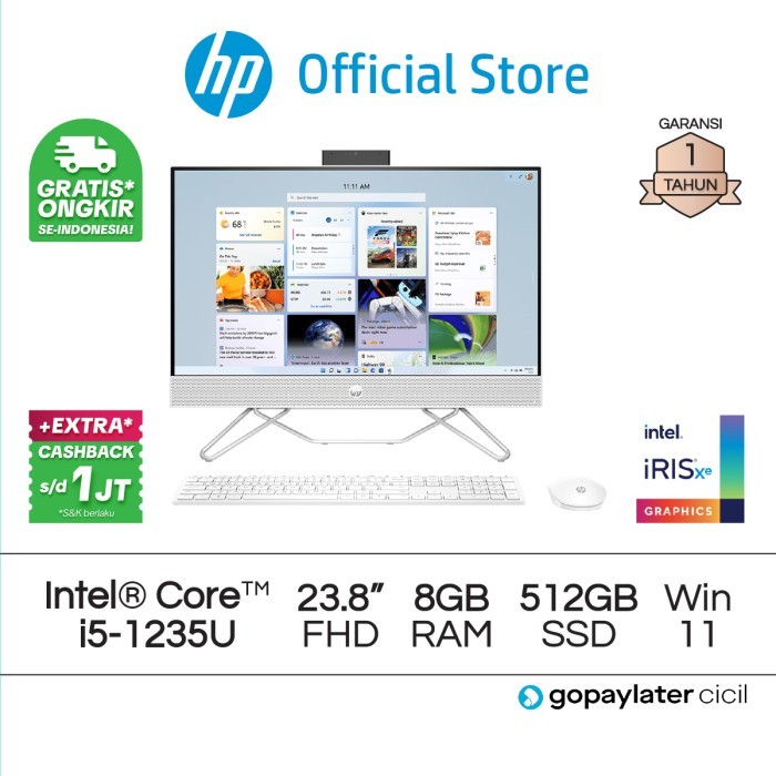 PC HP 24-cb1015d AIO / 24-cb1017d Core i5 Intel Iris X 8GBRAM 512GBSSD - HP 24-cb1015d