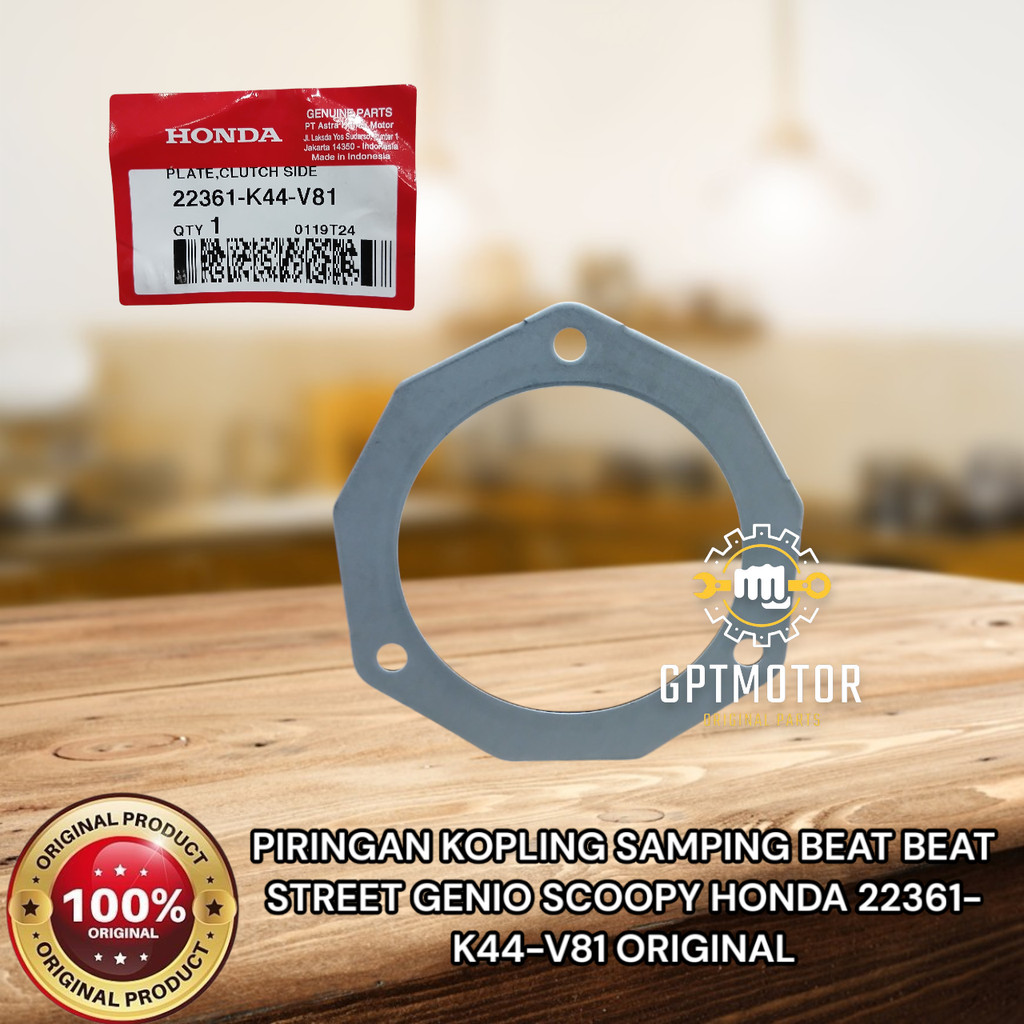 PIRINGAN KOPLING SAMPING BEAT BEAT STREET GENIO SCOOPY HONDA 22361-K44-V81 ORIGINAL